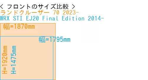 #ランドクルーザー 70 2023- + WRX STI EJ20 Final Edition 2014-
